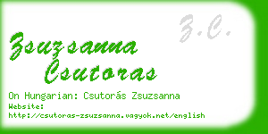 zsuzsanna csutoras business card